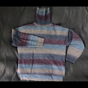 NWOT PREMISE M multi colored turtle-neck sweater